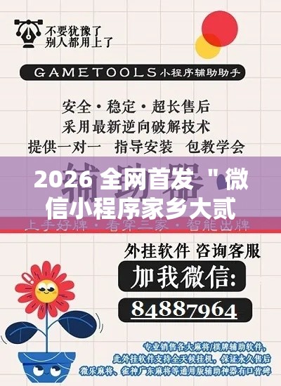 2026 全网首发 ＂微信小程序家乡大贰开挂器	”详细辅助教程分享