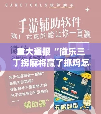 重大通报“微乐三丁拐麻将赢了抓鸡怎么算的”作弊挂(辅助外挂+教程)