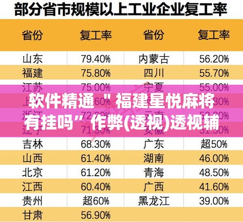 软件精通 ＂福建星悦麻将有挂吗	”作弊(透视)透视辅助
