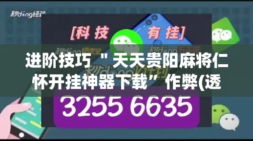 进阶技巧 ＂天天贵阳麻将仁怀开挂神器下载”作弊(透视)透视辅助