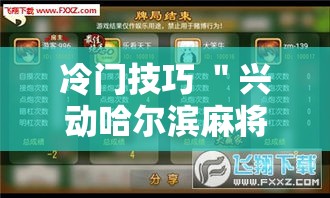 冷门技巧 ＂兴动哈尔滨麻将透宝挂	”辅助挂下载