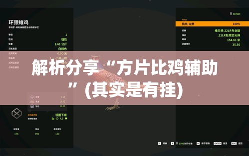 解析分享“方片比鸡辅助”(其实是有挂)