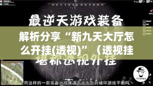 解析分享“新九天大厅怎么开挂(透视)	”（透视挂）辅助神器教程
