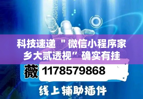 科技速递 ＂微信小程序家乡大贰透视”确实有挂