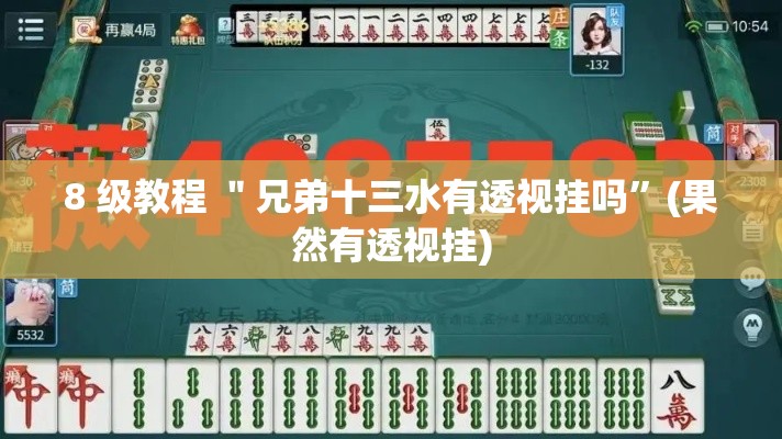 8 级教程 ＂兄弟十三水有透视挂吗”(果然有透视挂)