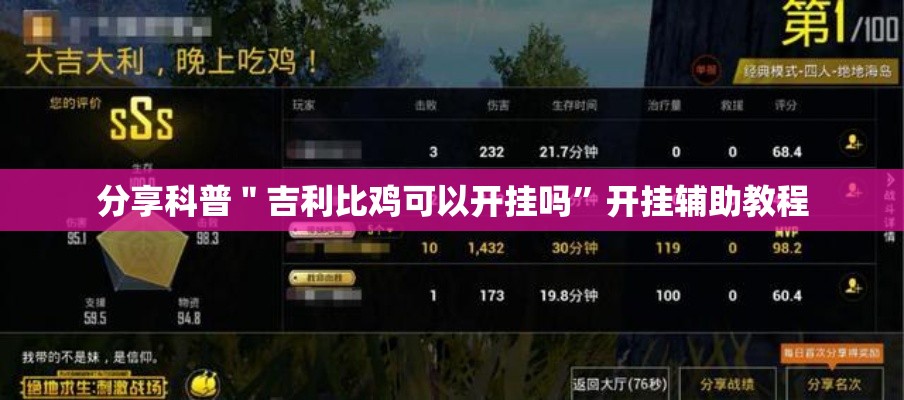 分享科普＂吉利比鸡可以开挂吗”开挂辅助教程