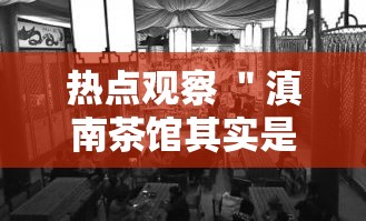 热点观察 ＂滇南茶馆其实是可以开挂	”实测确实有挂
