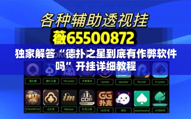 独家解答“德扑之星到底有作弊软件吗”开挂详细教程