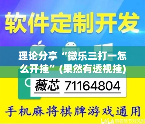 理论分享“微乐三打一怎么开挂”(果然有透视挂)