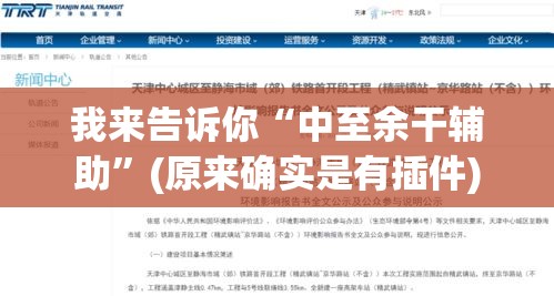 我来告诉你“中至余干辅助”(原来确实是有插件)