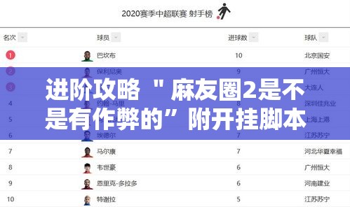 进阶攻略 ＂麻友圈2是不是有作弊的	”附开挂脚本详细步骤