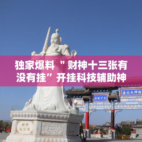 独家爆料 ＂财神十三张有没有挂	”开挂科技辅助神器手机
