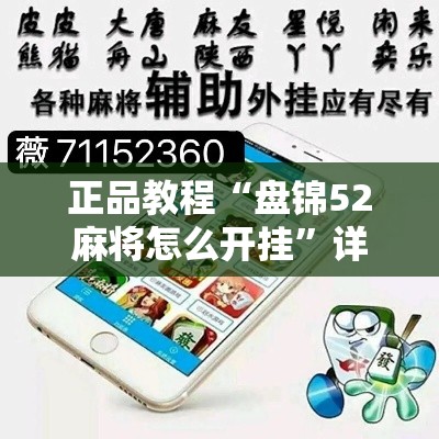 正品教程“盘锦52麻将怎么开挂”详细辅助透视