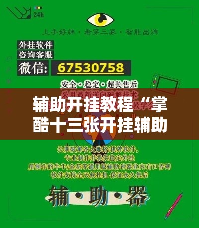 辅助开挂教程“掌酷十三张开挂辅助软件工具	”确实果然有挂