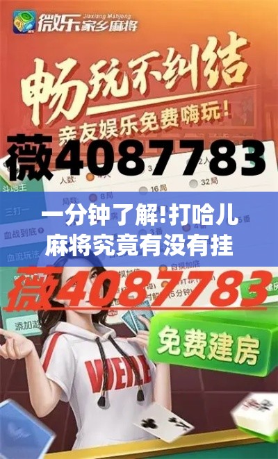 一分钟了解!打哈儿麻将究竟有没有挂”(透视)辅助透视教程