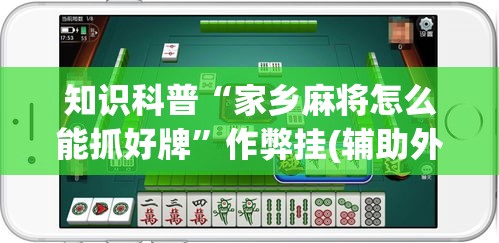 知识科普“家乡麻将怎么能抓好牌”作弊挂(辅助外挂+