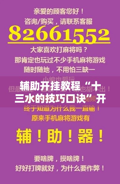辅助开挂教程“十三水的技巧口诀”开挂辅助详细步骤