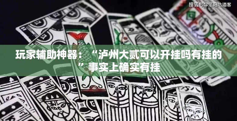 玩家辅助神器：“泸州大贰可以开挂吗有挂的”事实上确实有挂
