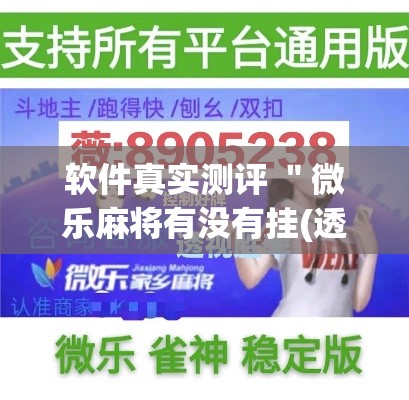软件真实测评 "微乐麻将有没有挂(透视挂真的假的) 软件真实测评 "微乐麻将有没有挂(透视挂真的假的)