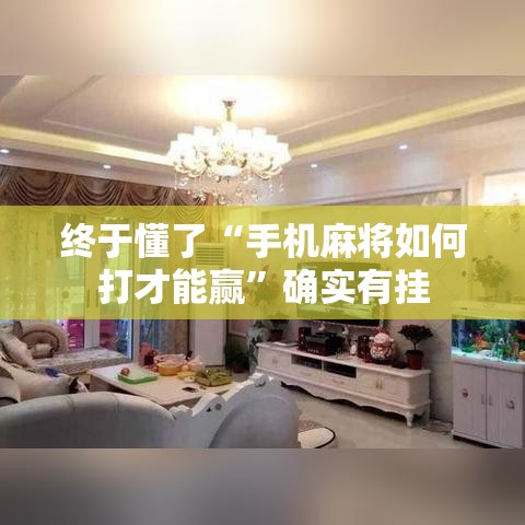 终于懂了“手机麻将如何打才能赢	”确实有挂