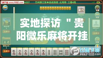 实地探访 ＂贵阳微乐麻将开挂神器下载	”附开挂脚本详细步骤