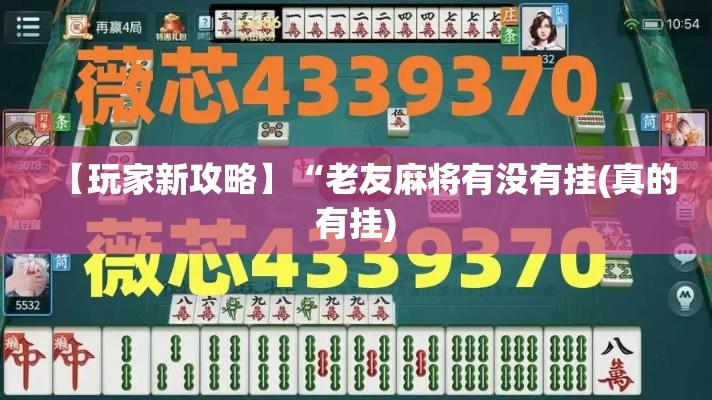 【玩家新攻略】“老友麻将有没有挂(真的有挂)