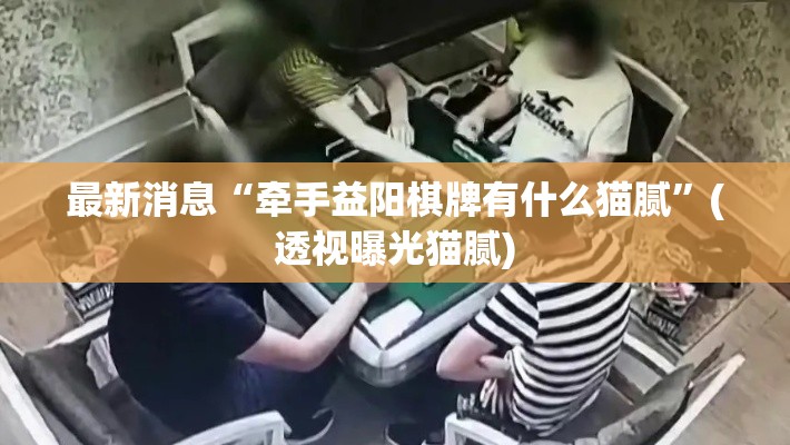 最新消息“牵手益阳棋牌有什么猫腻”(透视曝光猫腻)