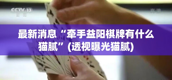 最新消息“牵手益阳棋牌有什么猫腻	”(透视曝光猫腻)