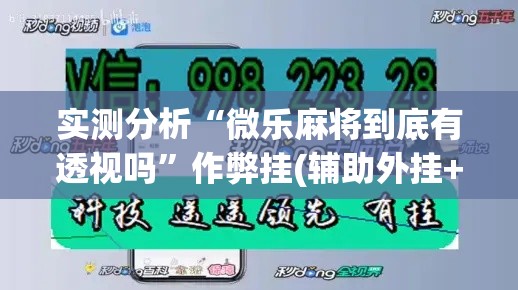 实测分析“微乐麻将到底有透视吗”作弊挂(辅助外挂+
