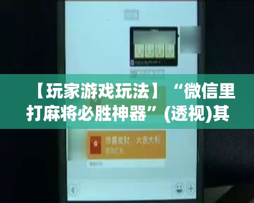 【玩家游戏玩法】“微信里打麻将必胜神器”(透视)其实真的有挂