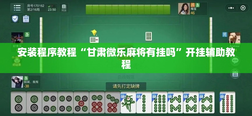 安装程序教程“甘肃微乐麻将有挂吗”开挂辅助教程