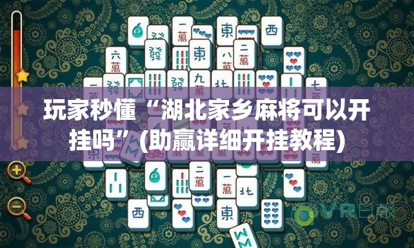 玩家秒懂“湖北家乡麻将可以开挂吗	”(助赢详细开挂教程)