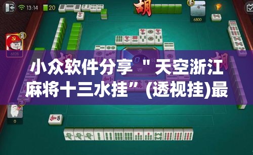 小众软件分享 ＂天空浙江麻将十三水挂	”(透视挂)最新辅助详细教程
