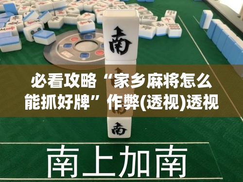 必看攻略“家乡麻将怎么能抓好牌”作弊(透视)透视辅助