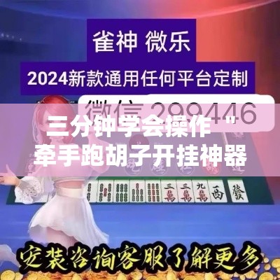 三分钟学会操作 ＂牵手跑胡子开挂神器下载	”可以开挂作弊