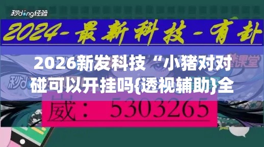 2026新发科技“小猪对对碰可以开挂吗{透视辅助}全揭秘