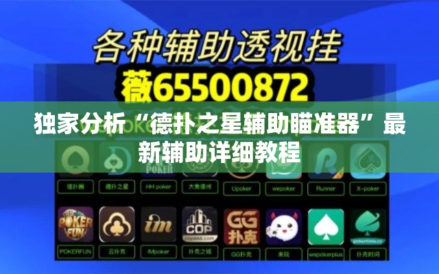 独家分析“德扑之星辅助瞄准器”最新辅助详细教程