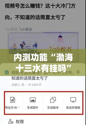内测功能“渤海十三水有挂吗”(确实有挂)