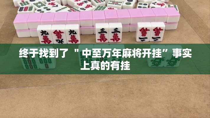 终于找到了 ＂中至万年麻将开挂	”事实上真的有挂