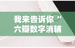 我来告诉你“六瓣数字消辅助挂具”科技辅助神器手机
