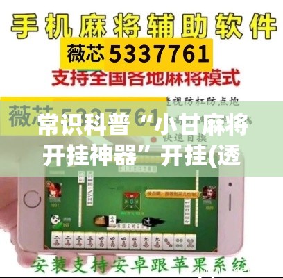常识科普“小甘麻将开挂神器”开挂(透视)辅助神器