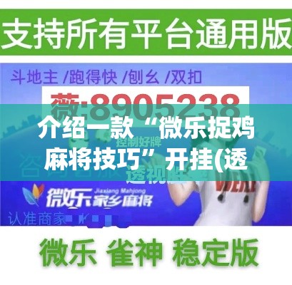 介绍一款“微乐捉鸡麻将技巧	”开挂(透视)辅助神器