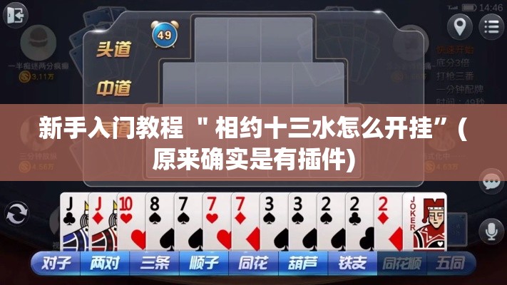 新手入门教程 ＂相约十三水怎么开挂”(原来确实是有插件)