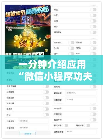 一分钟介绍应用“微信小程序功夫川麻免费开挂神器”分享用挂教程