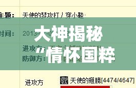 大神揭秘“情怀国粹13道挂了会怎么样”开挂辅助脚本+详细开挂