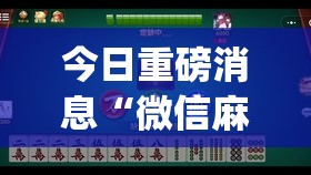 今日重磅消息“微信麻将小程序万能开挂器”(透视挂)最新辅助详细教程
