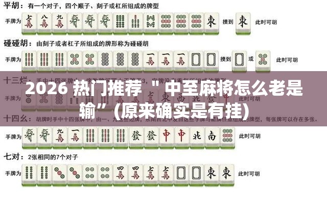 2026 热门推荐 ＂中至麻将怎么老是输”(原来确实是有挂)