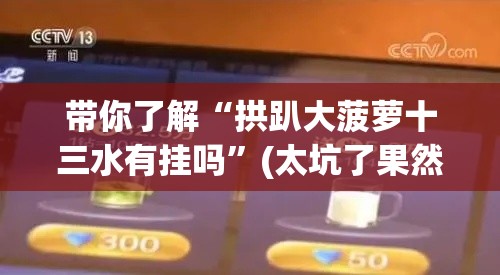 带你了解“拱趴大菠萝十三水有挂吗	”(太坑了果然有挂)