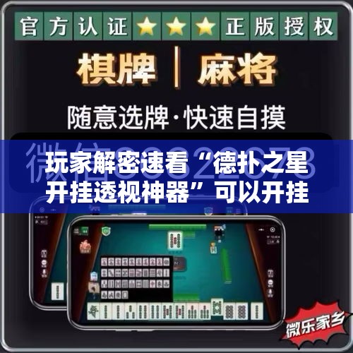 玩家解密速看“德扑之星开挂透视神器”可以开挂作弊
