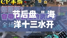 节后盘 ＂海洋十三水开挂辅助器	”（透视挂）辅助神器教程
